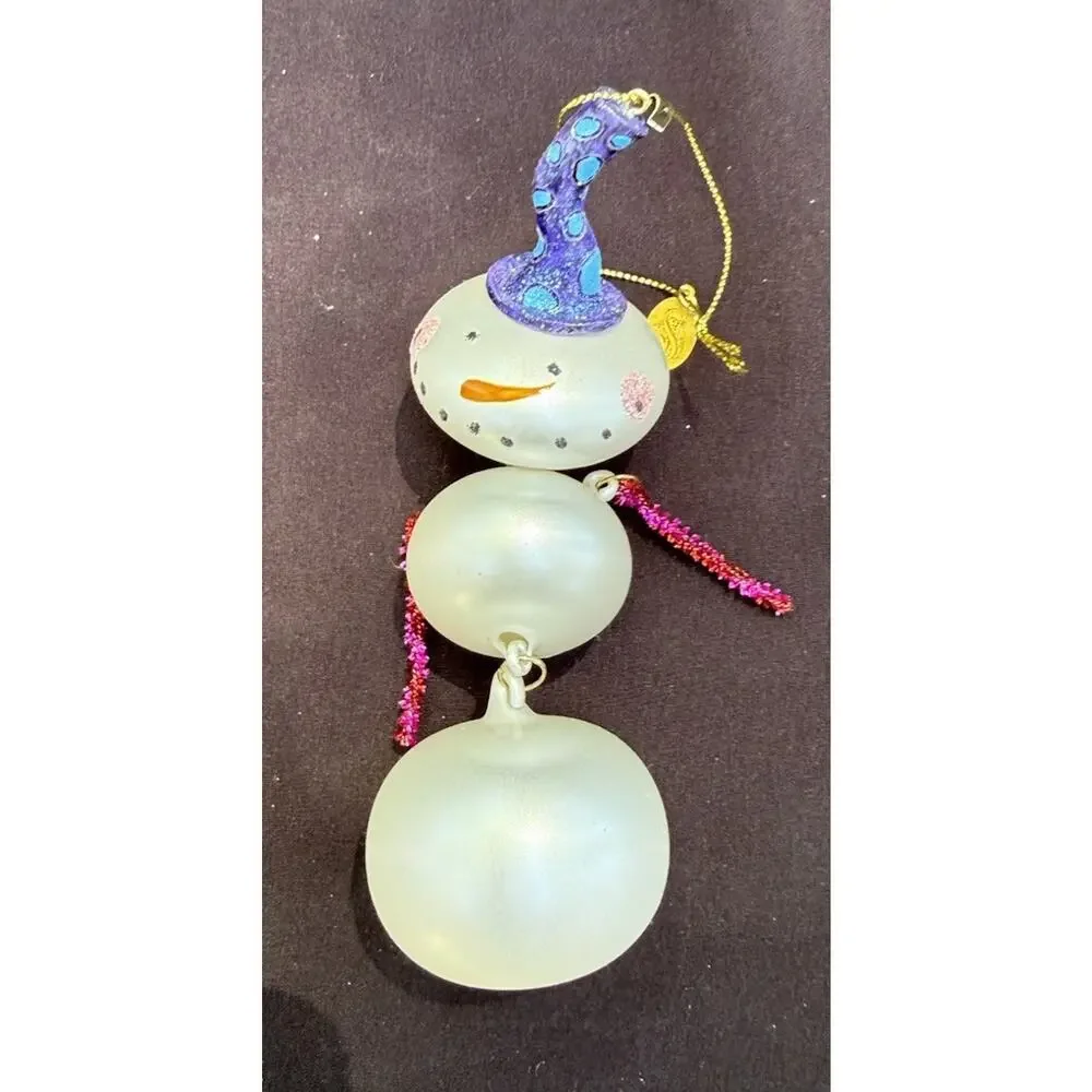Midwest Of Cannon Falls Snowman Whimsical Christmas ornament -K2